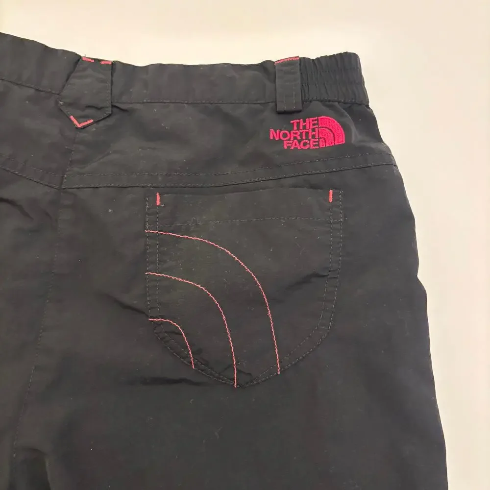 The North Face Youth XL Black Hiking Cargo Shorts Elastic Waist